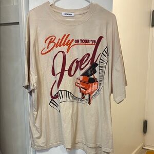 Daydreamer Billy Joel cream music tee